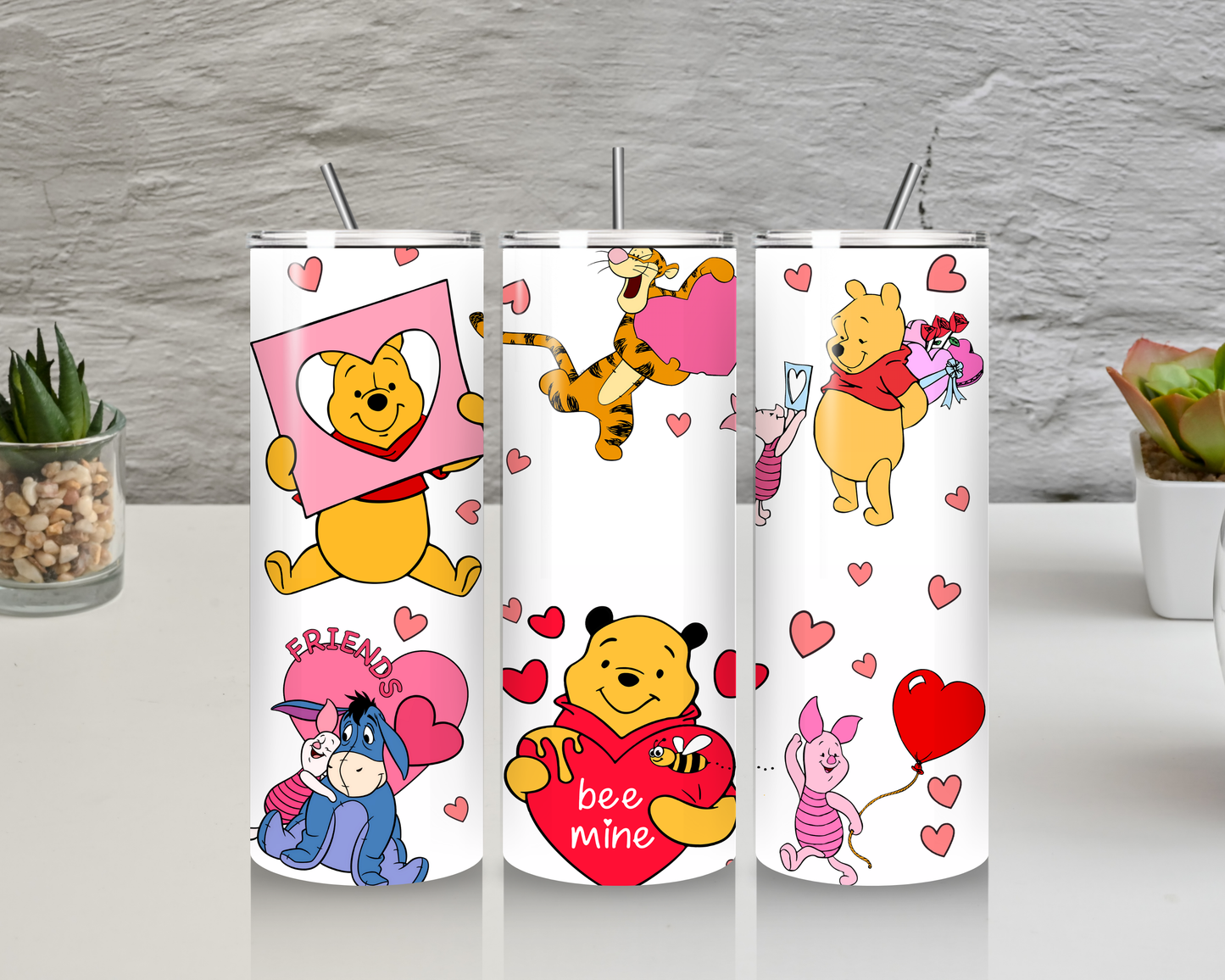 Pooh Valentine Tumbler