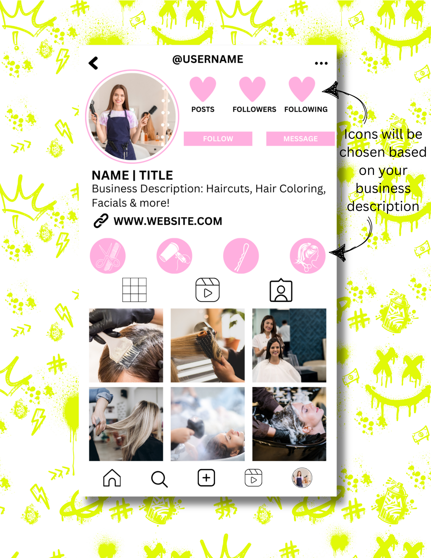 Instagram Business Cards (Hair Stylist)