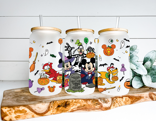 Mickey Halloween Glass Can