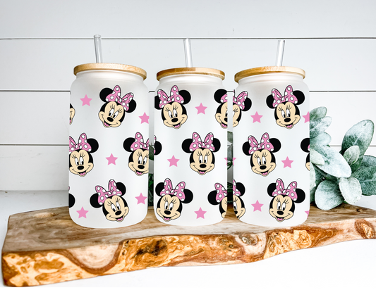 Minny Mouse Glass Can