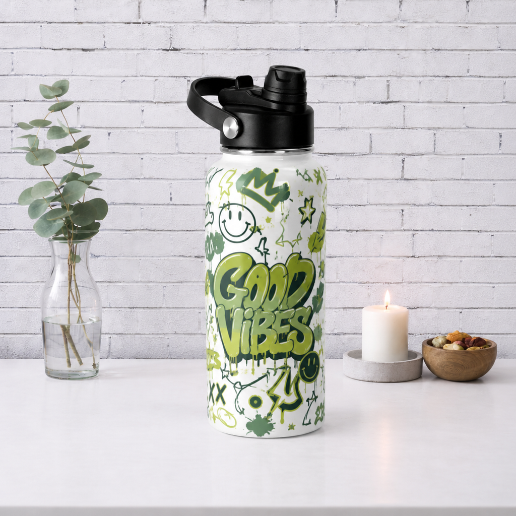 Custom 32oz Sublimation Water Bottle| Personalized Stainless Steel Water Botte