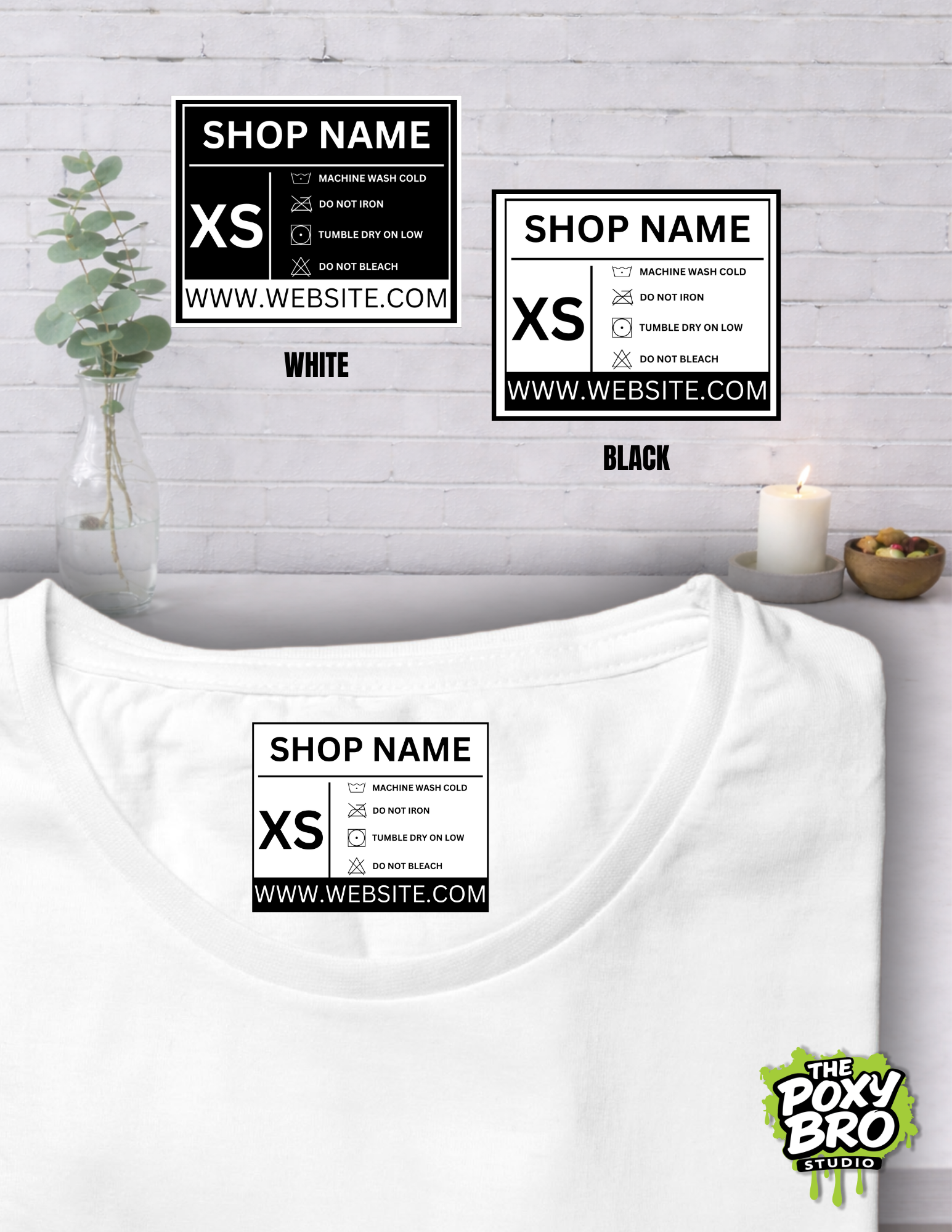 Custom Size & Care Tags – DTF Apparel Labels