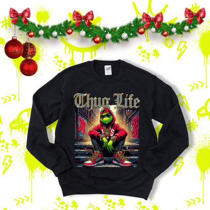 Thug Life Grinch Crewneck