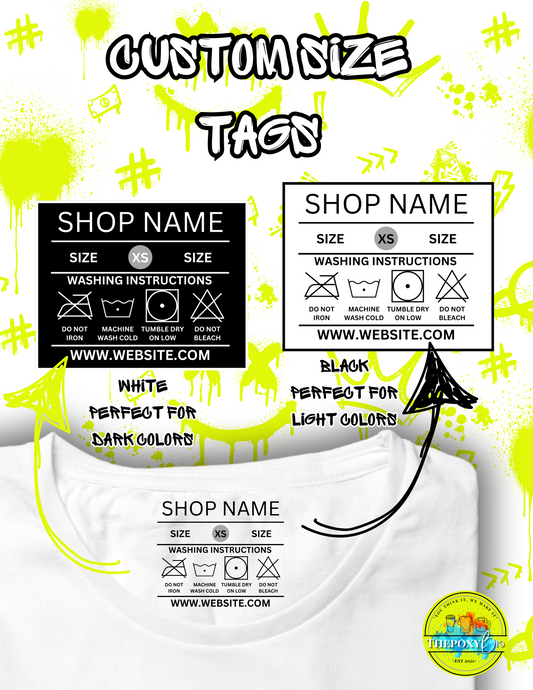 Custom Size Tags